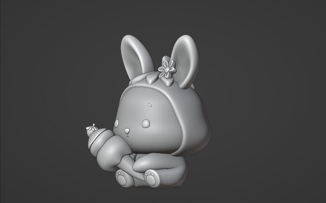 rabbit ice cream 3D print model_6