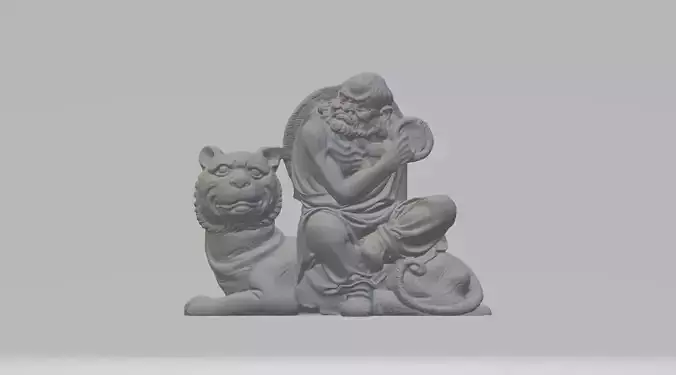 Arhat Buddhist Deity Statue 