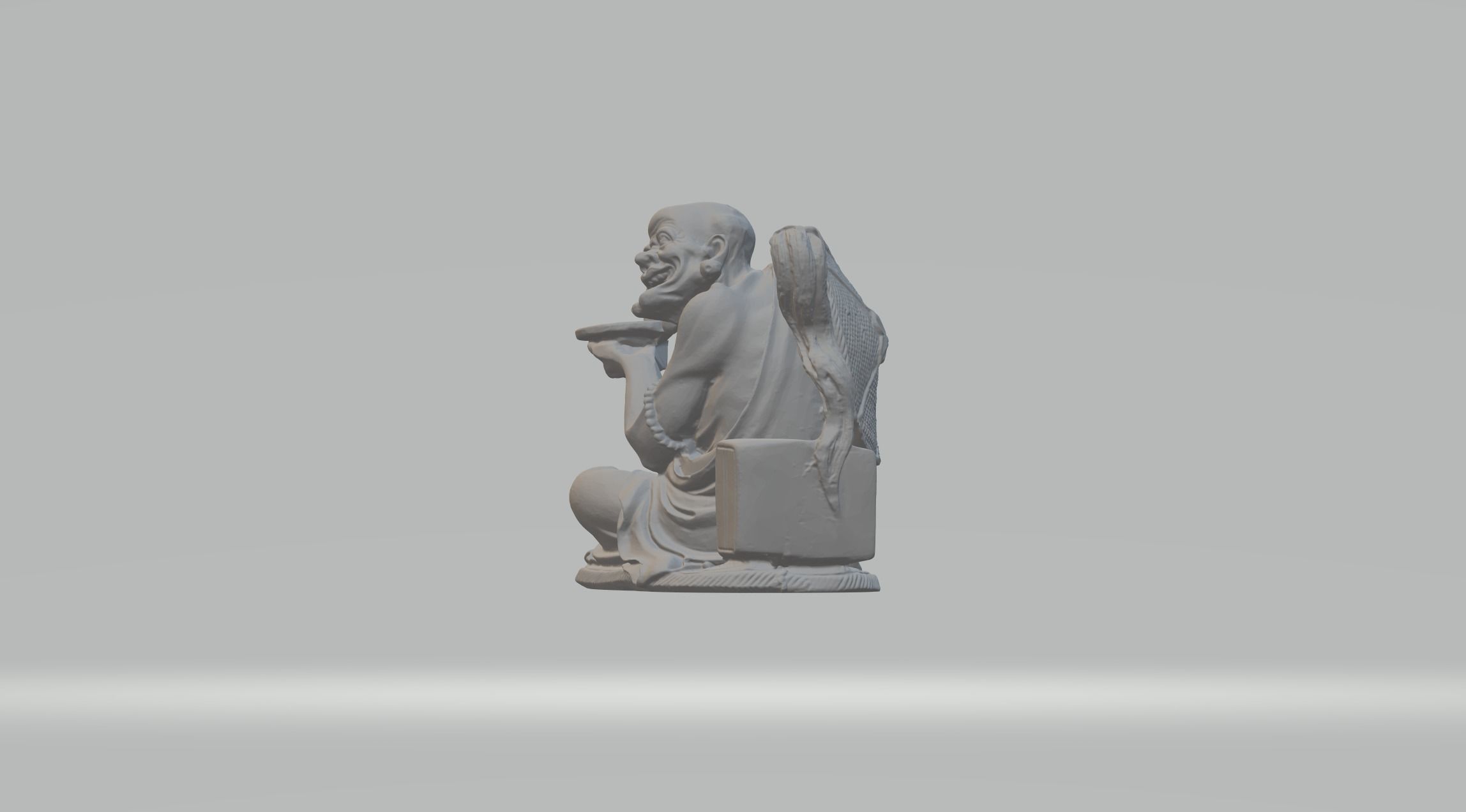 Arhat Buddhist Deity Statue 3D print model_1