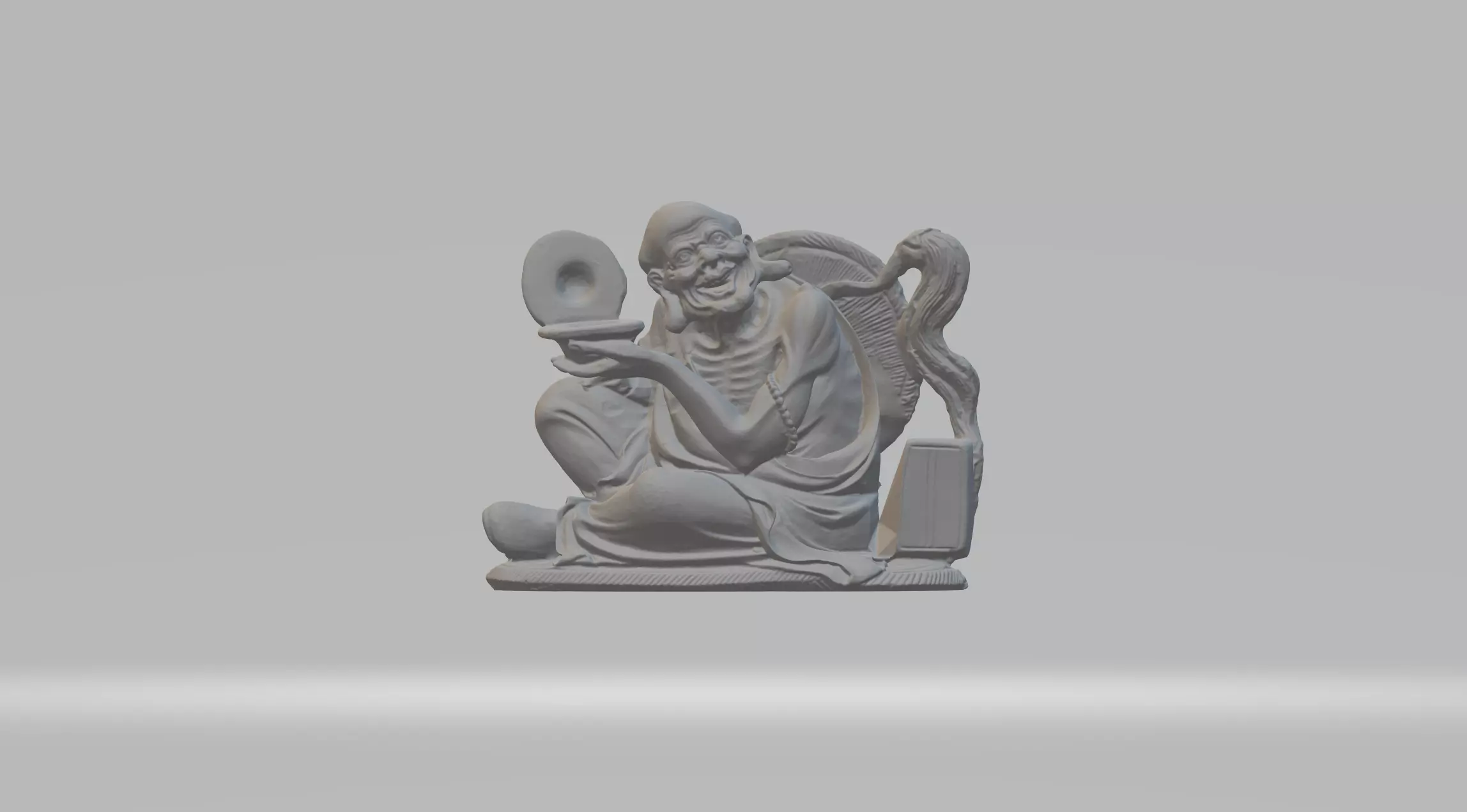 Arhat Buddhist Deity Statue 3D print model_0