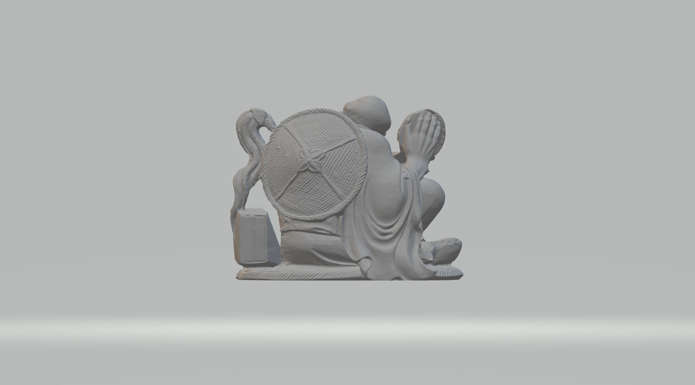 Arhat Buddhist Deity Statue 3D print model_2