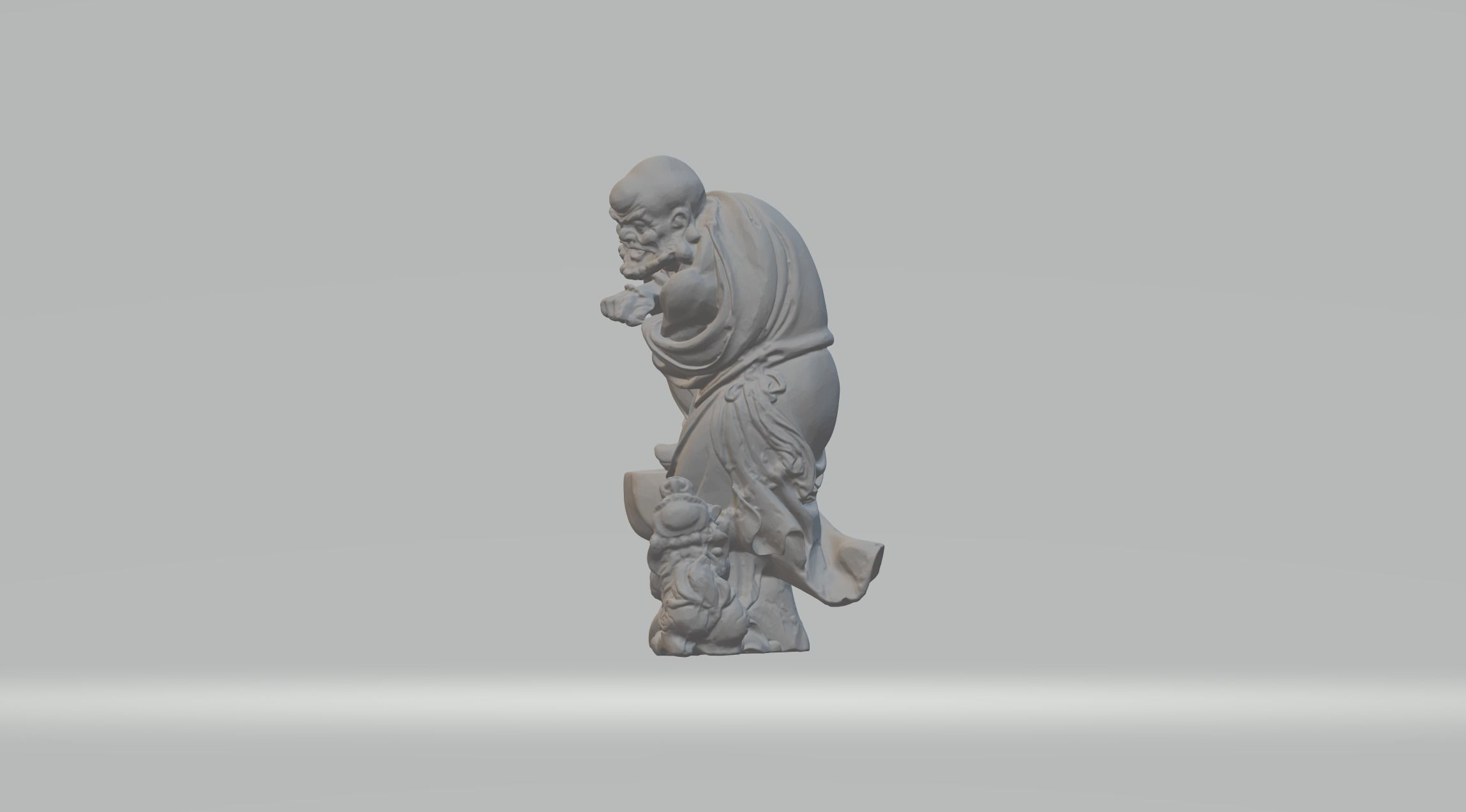 Arhat Buddhist Deity Statue 3D print model_1