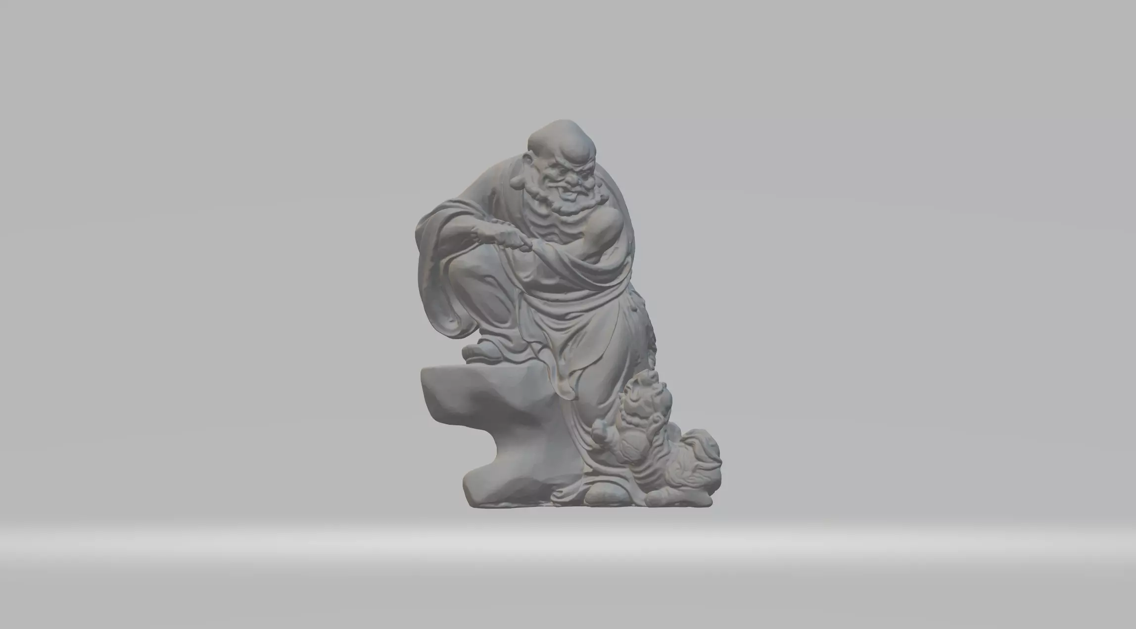 Arhat Buddhist Deity Statue 3D print model_0
