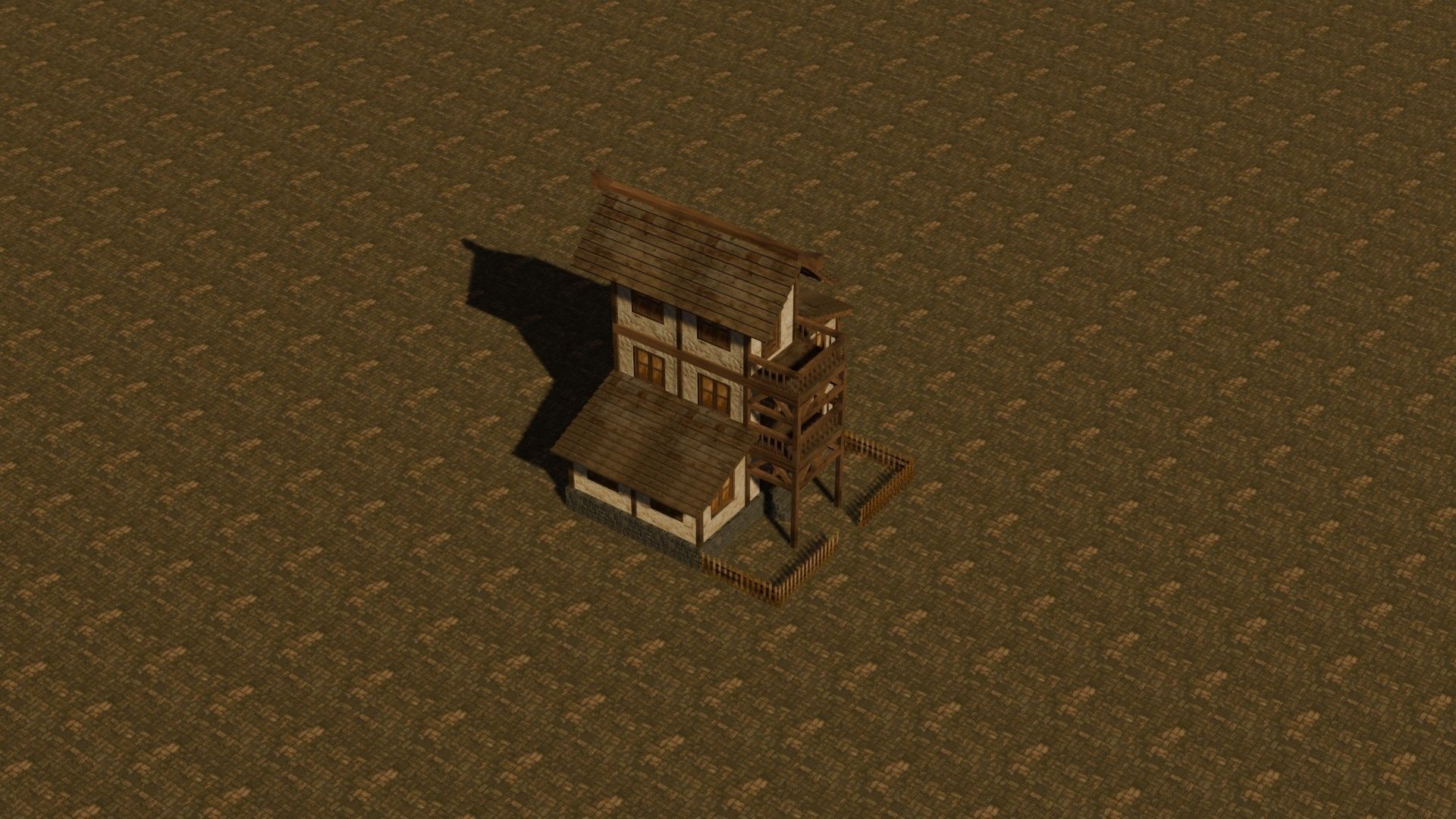 Medieval house eleven 3 Low-poly 3D model_18