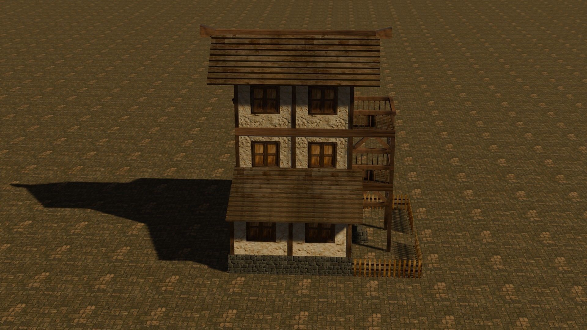 Medieval house eleven 3 Low-poly 3D model_6