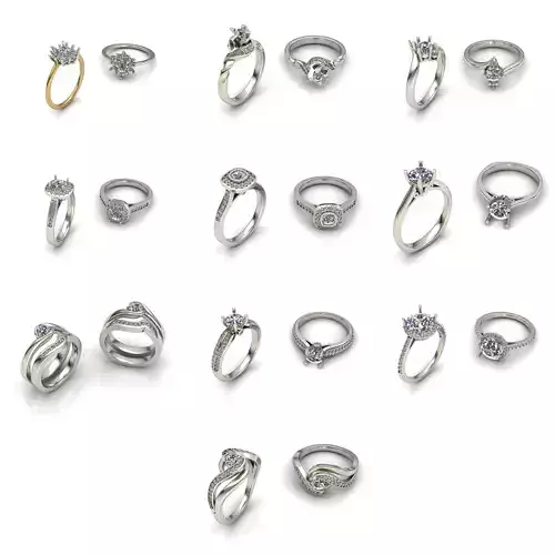 Collection  Ring  121 pieces