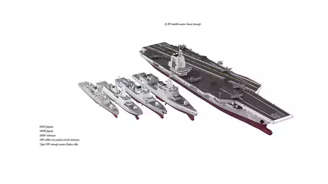 China  003 Fujian aircraft carrier  destroyer frigate package