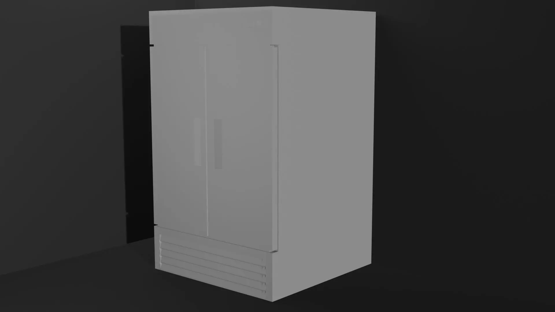 Free Refrigerator Double Door Stainless Steel Free 3D model
