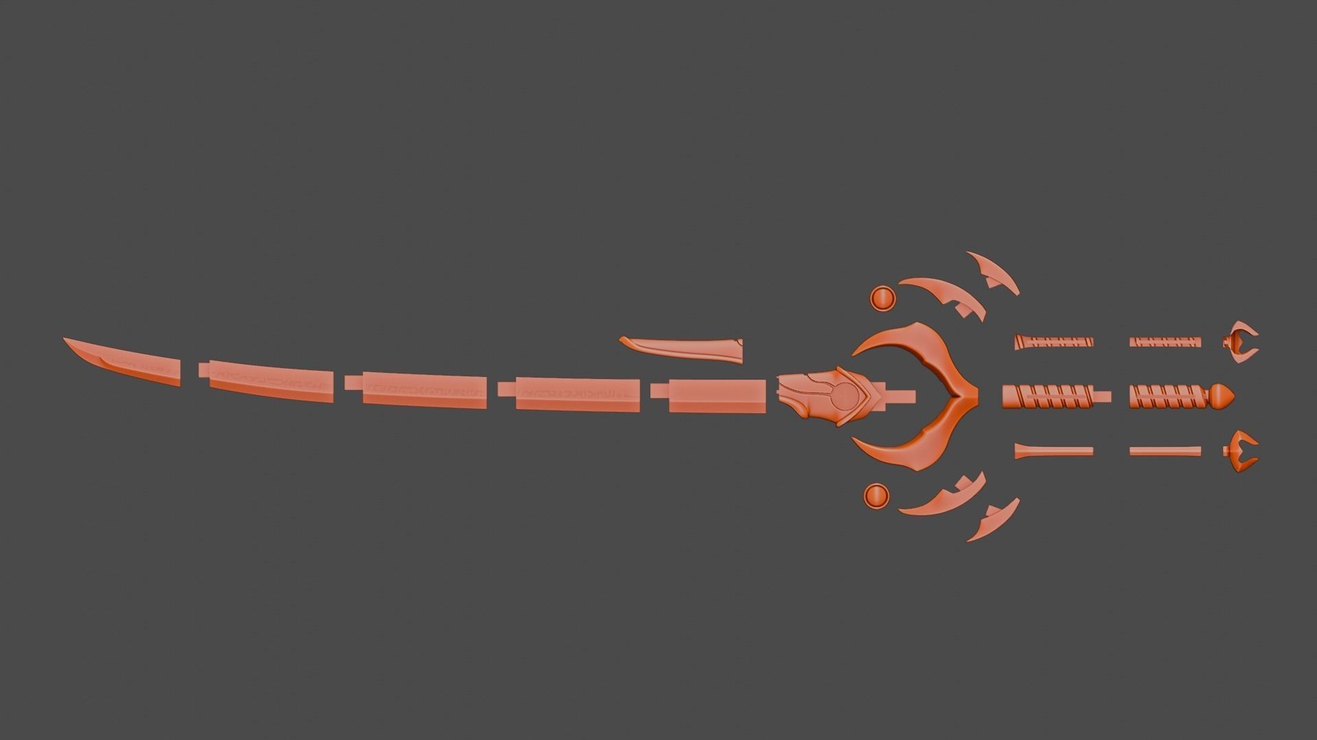 Flame Saber Sword -- Kamen Rider -- 3D Print Ready STL Files 3D print model_3