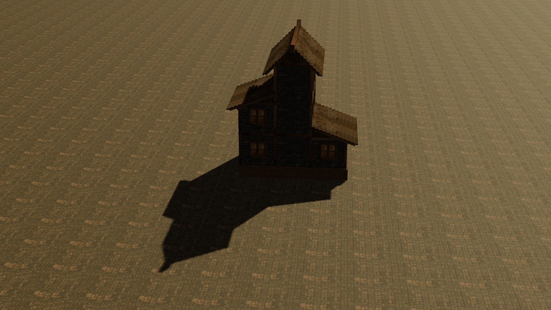 Medieval house eleven 16 Low-poly 3D model_15