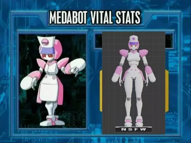 Medabots Neutranurse 3D print model_0