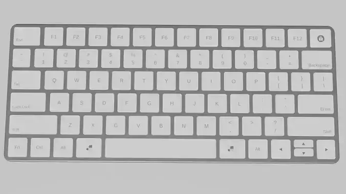 A simple detailed computer keyboard
