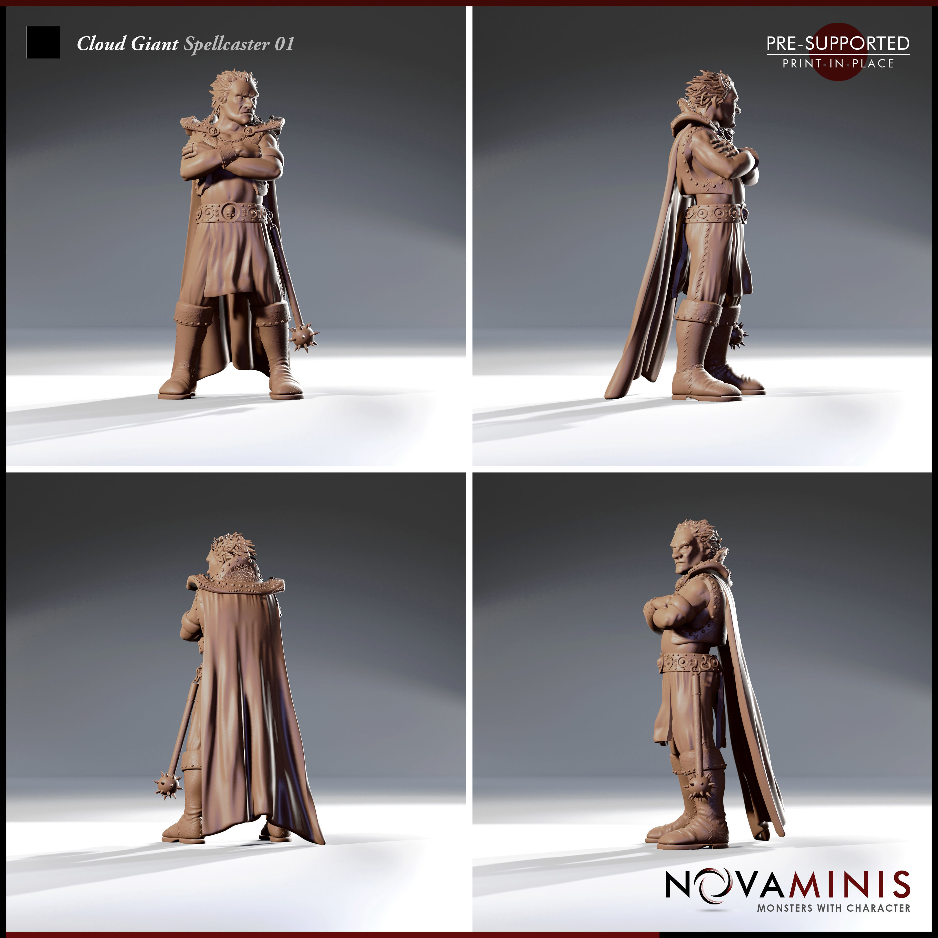 Cloud Giant Spellcaster 01 3D print model_2