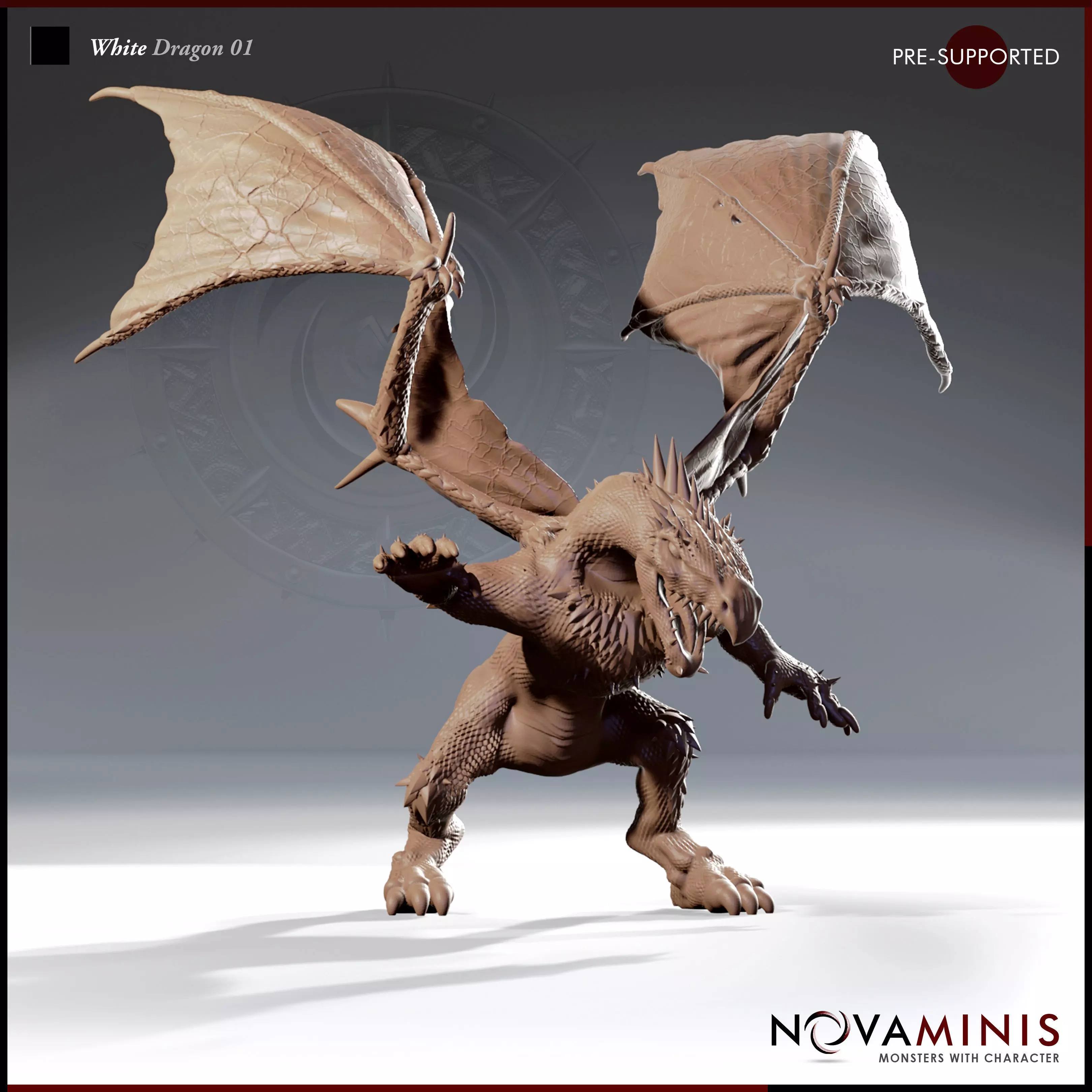 White Dragon 01 3D print model_0