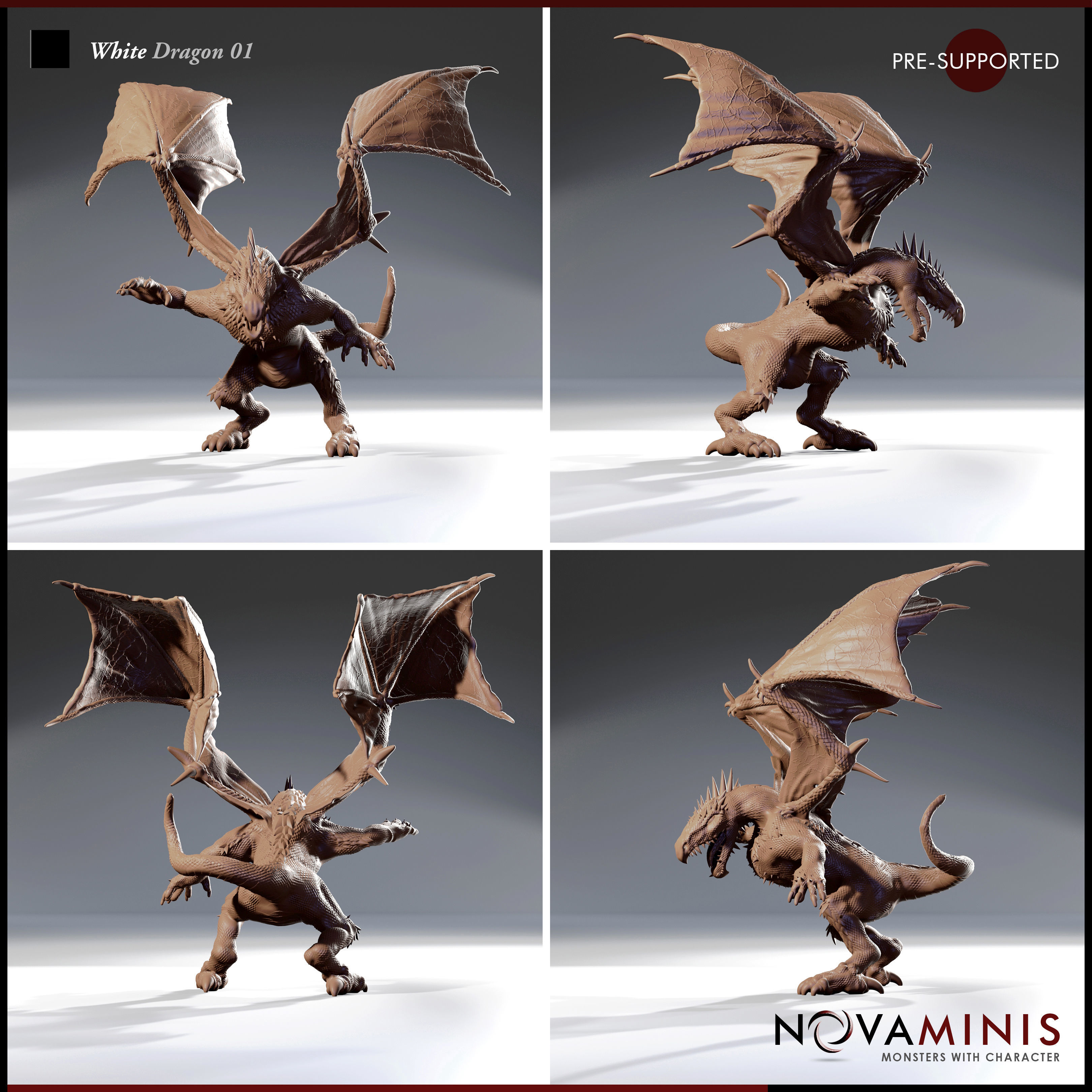 White Dragon 01 3D print model_2