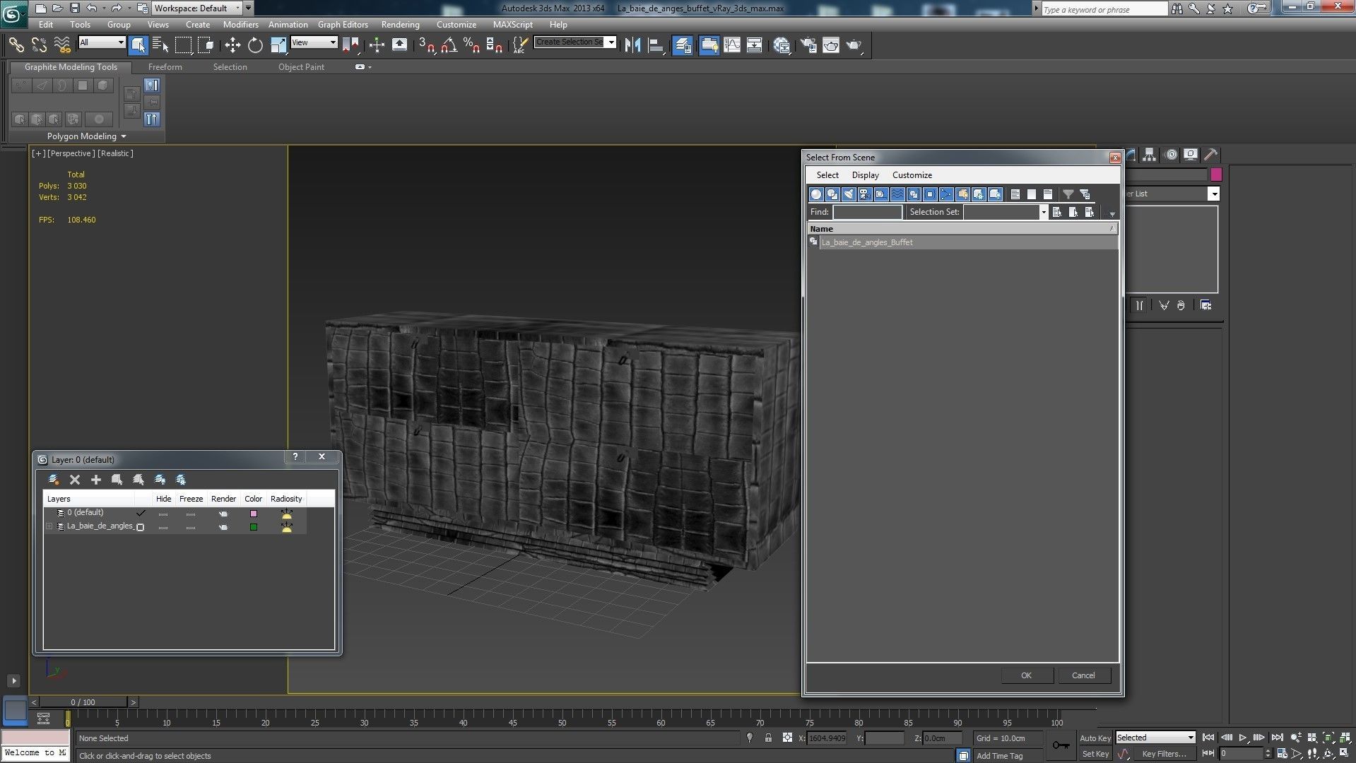 Elitis La Baie De Anges Buffet Low-poly 3D model_25