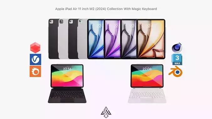 Apple iPad Air 11 inch M2 2024 Collection With Magic Keyboard