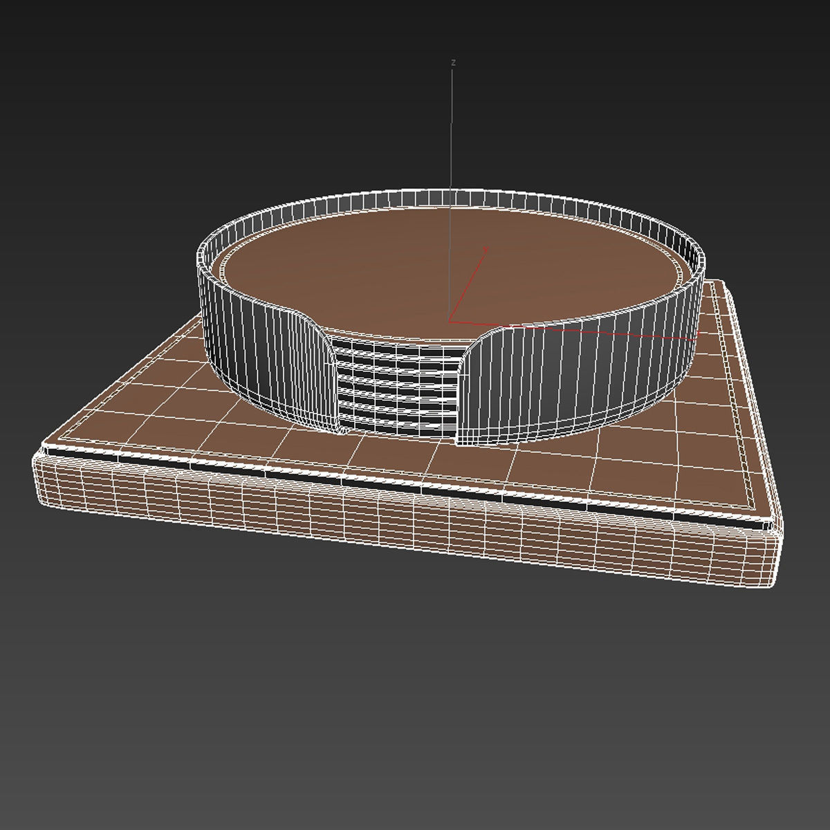 Katharine Pooley coaster set taupe  3D model_5