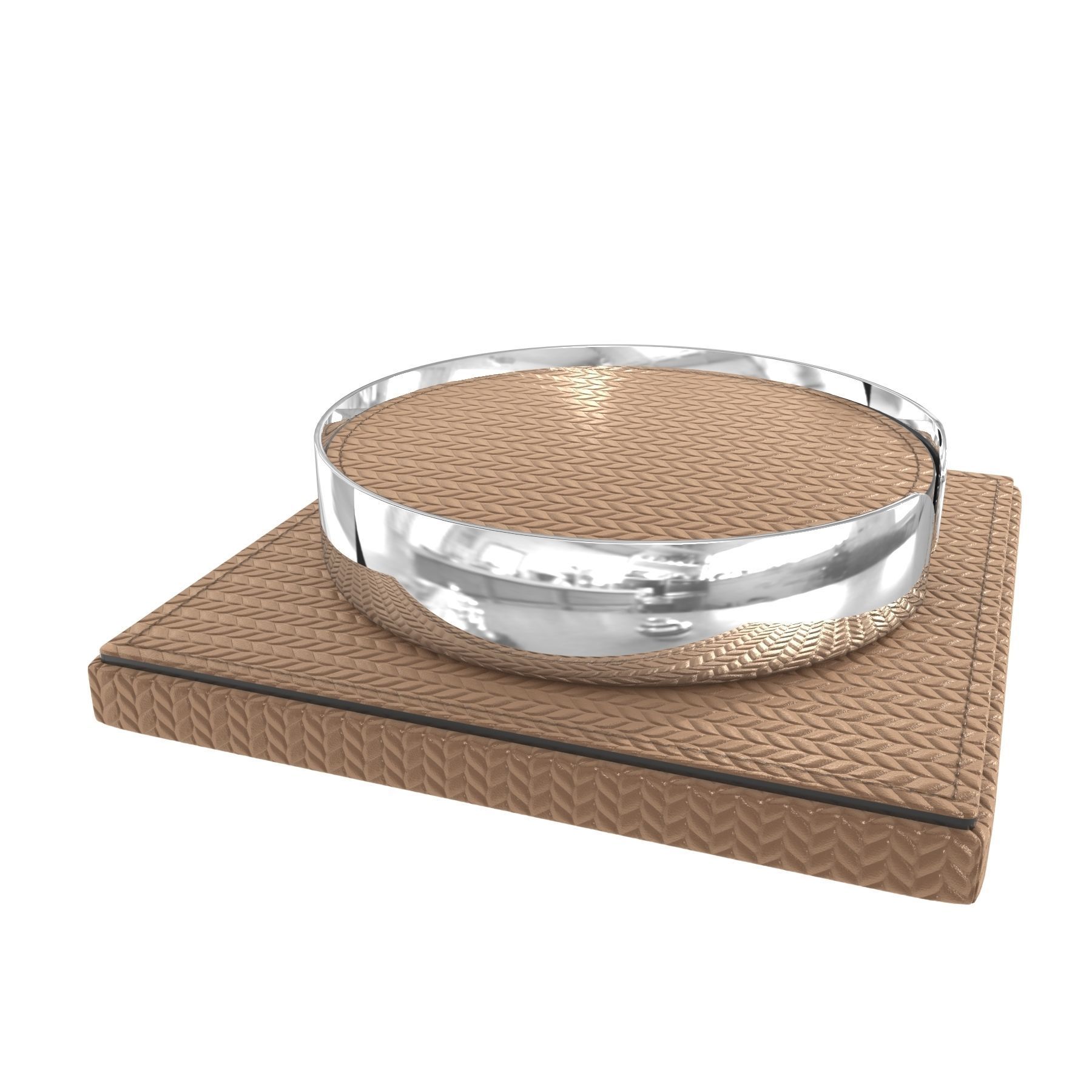 Katharine Pooley coaster set taupe  3D model_2