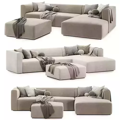 match sofa set 02 3D model