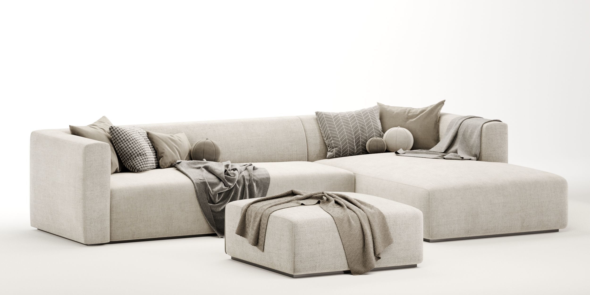 match sofa set 02 3D model_3