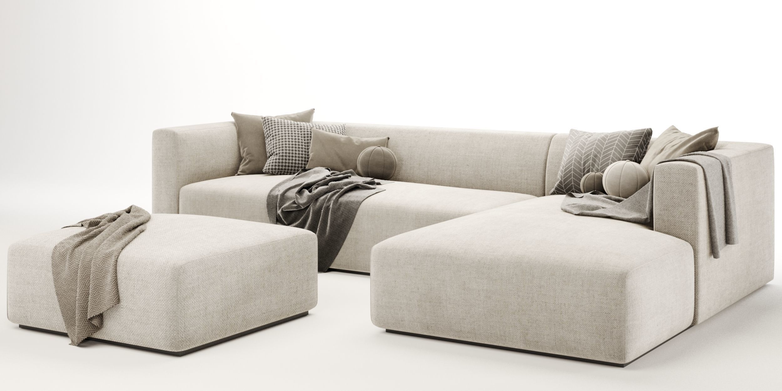 match sofa set 02 3D model_4