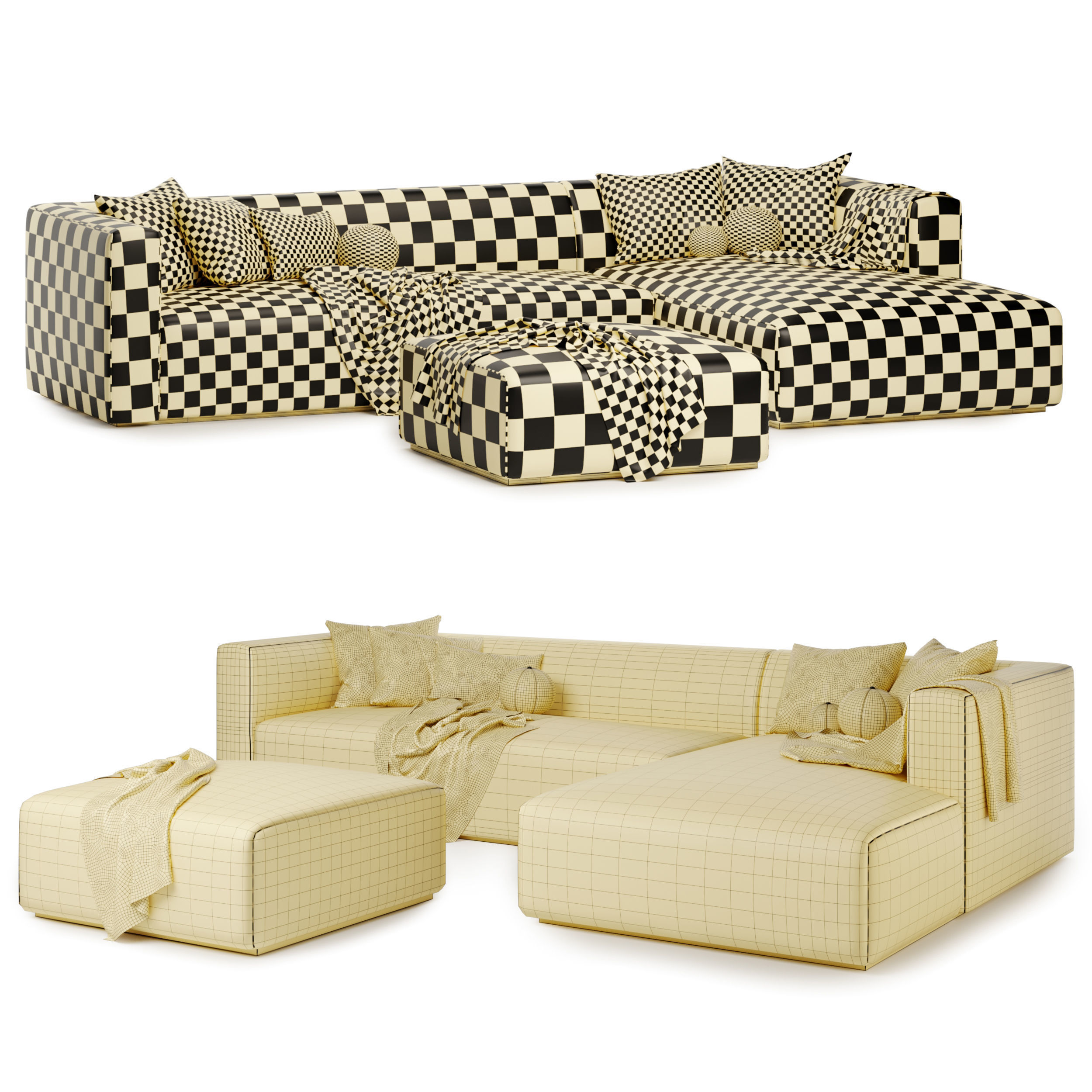 match sofa set 02 3D model_6