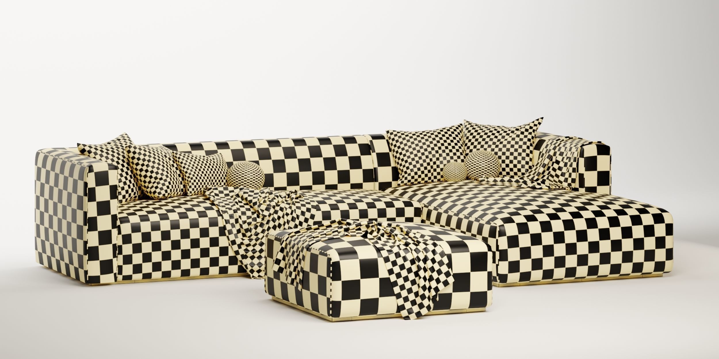 match sofa set 02 3D model_7