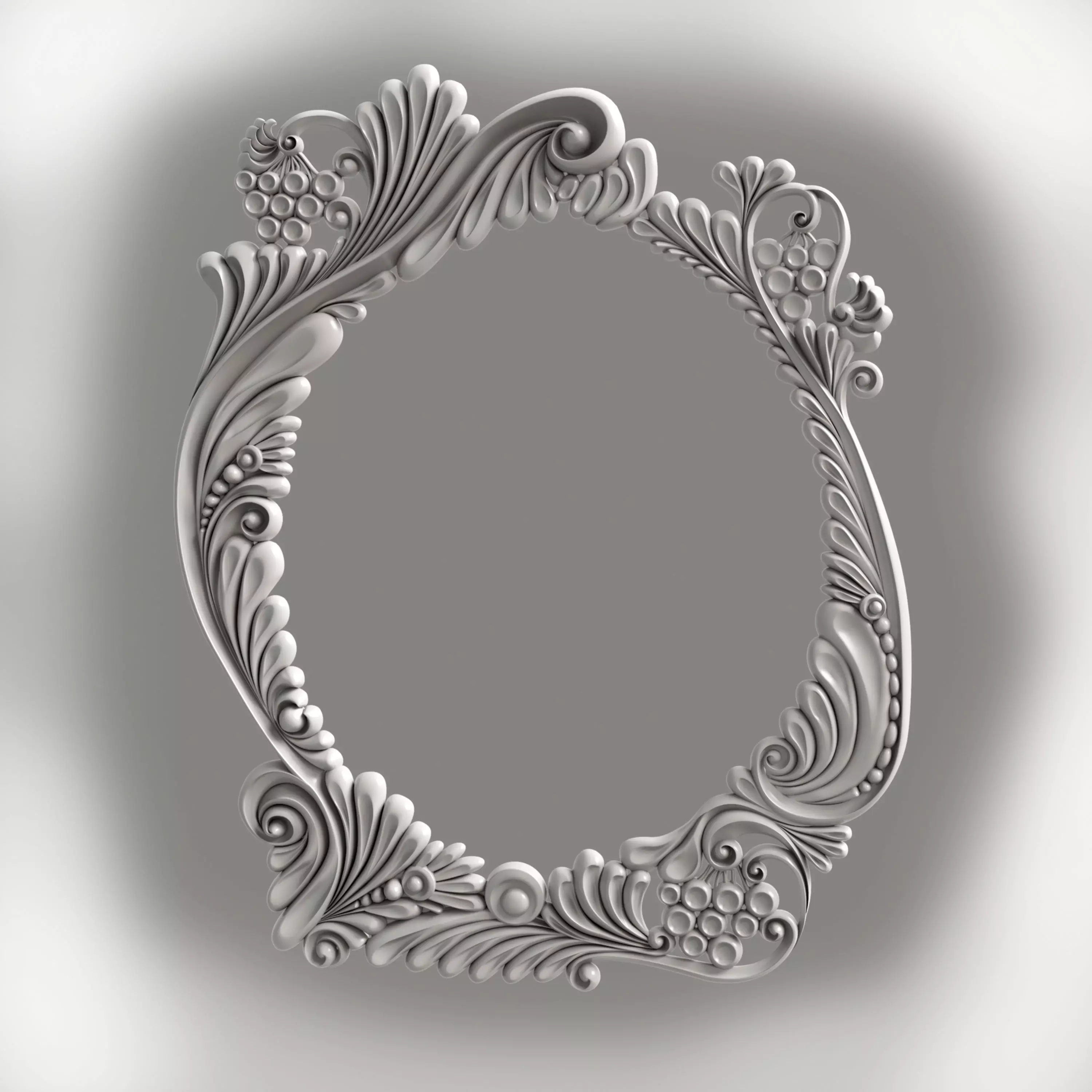 3d stl model photo frame or mirror for cnc router 3D print model