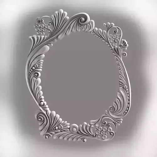 3d stl model photo frame or mirror for cnc router 3D print model
