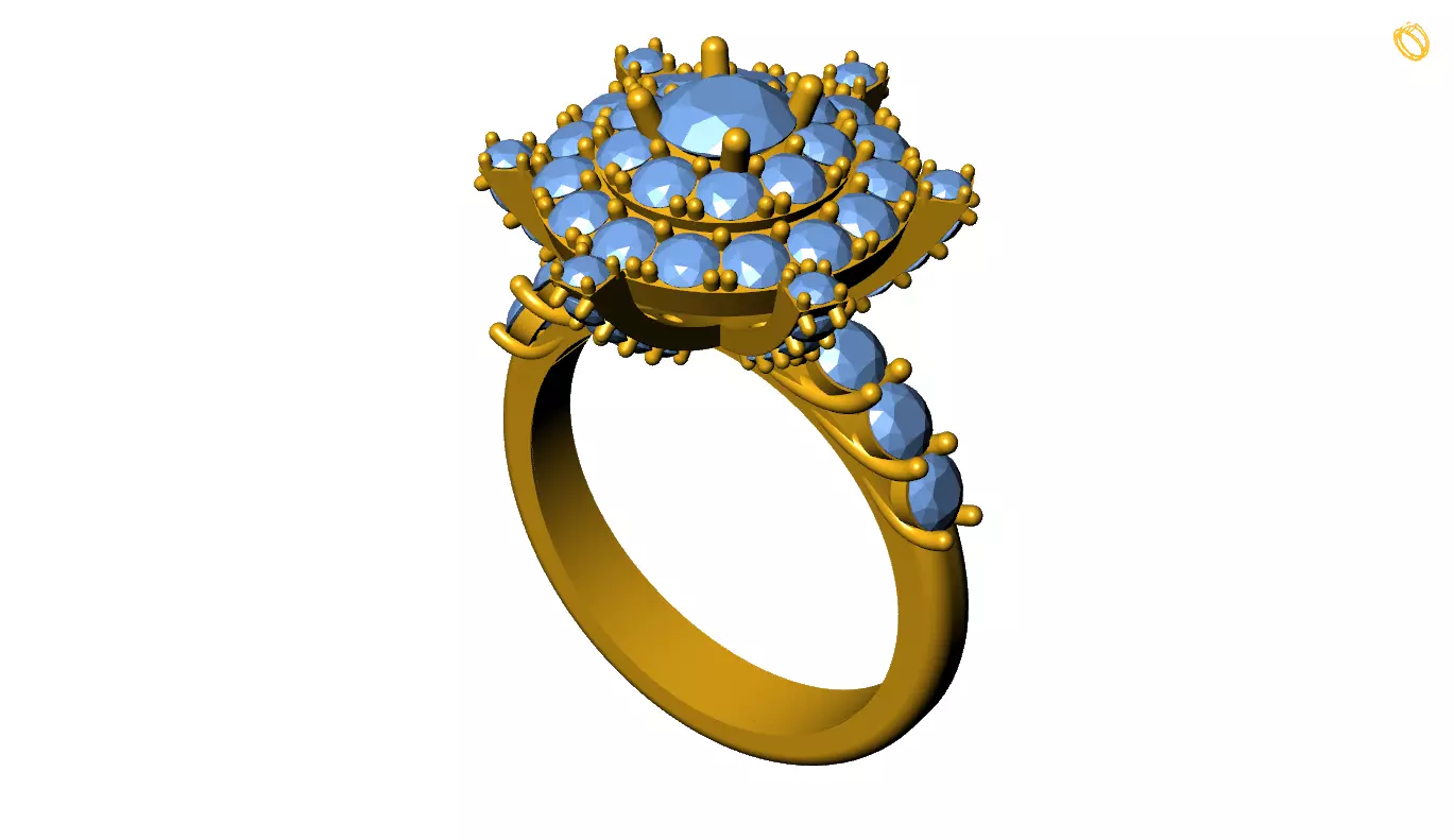 Diamond Ring 3D print model_0