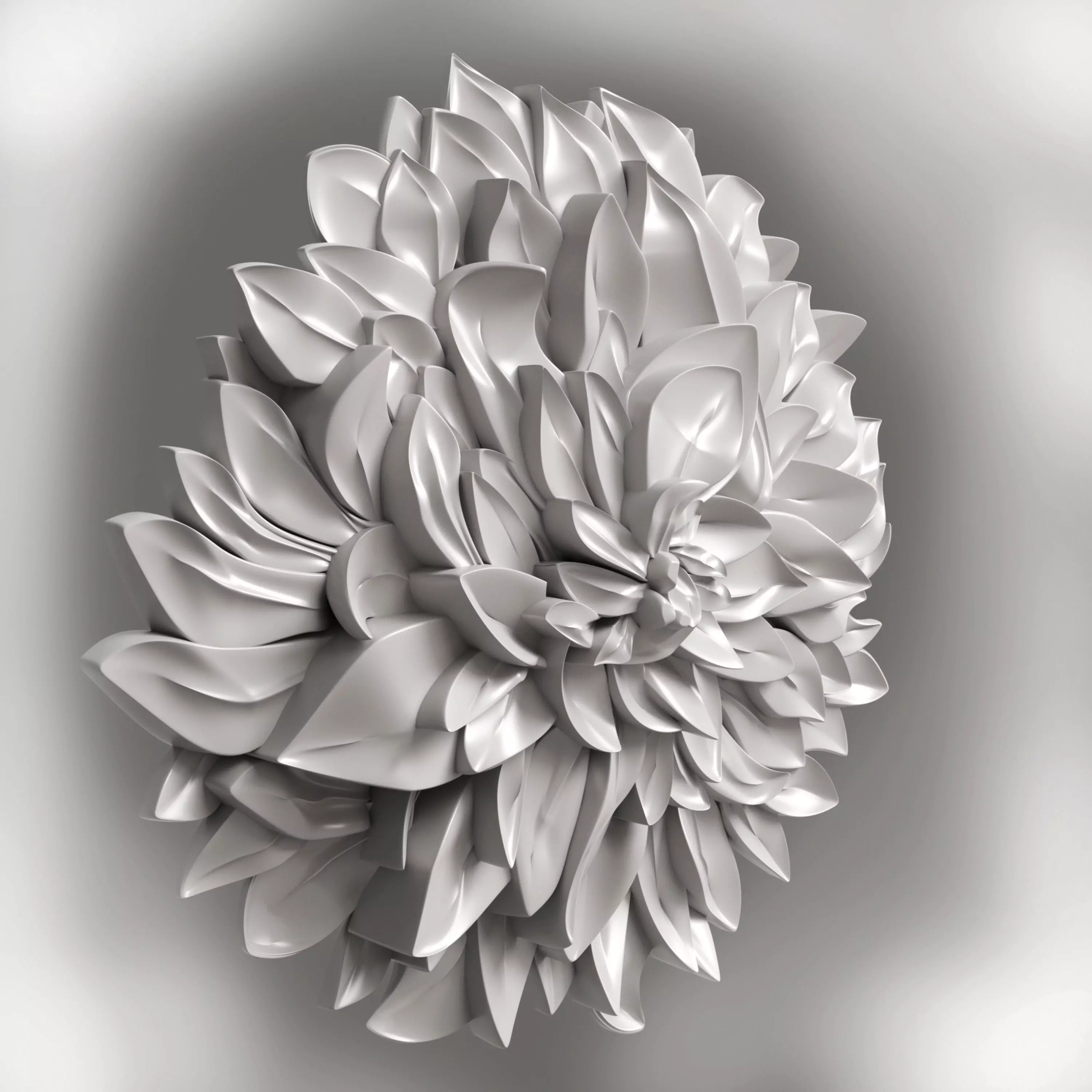 3D stl model of a flower for CNC router 3D print model_0