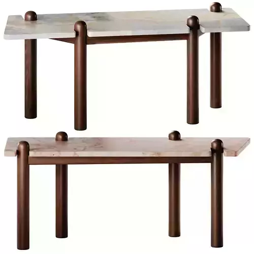 Exteta Caprera Marble Side Table 3D model