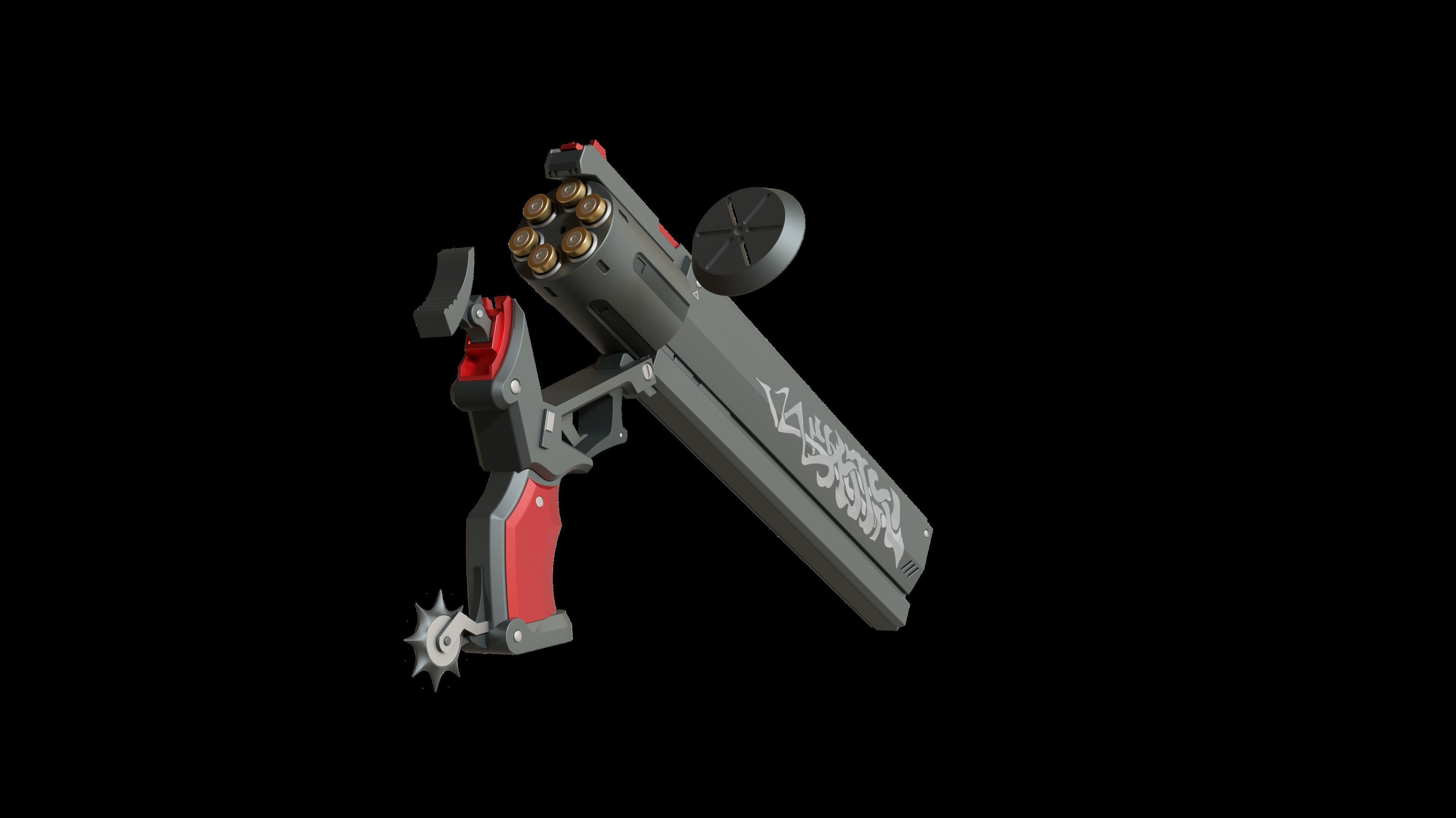 BILLY KID REVOLVERS - ZENLESS ZONE ZERO 3D print model_14