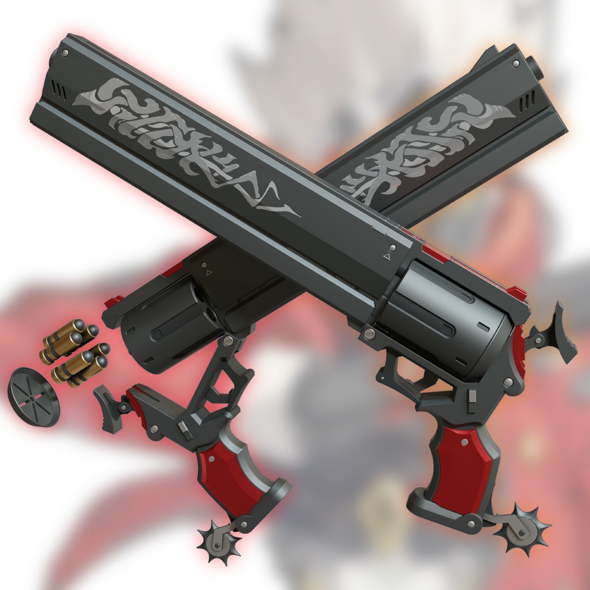 BILLY KID REVOLVERS - ZENLESS ZONE ZERO 3D print model_4