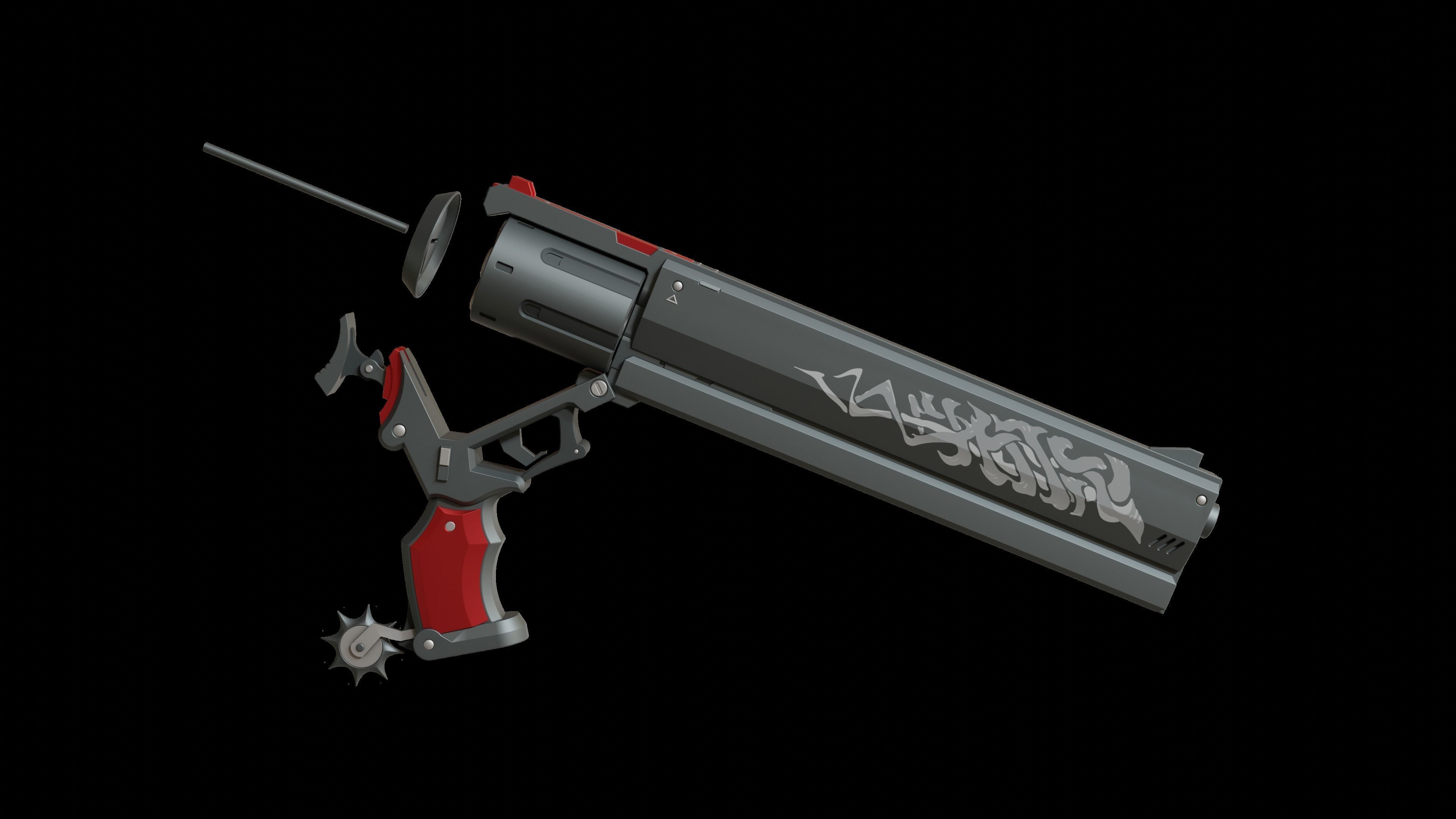 BILLY KID REVOLVERS - ZENLESS ZONE ZERO 3D print model_18