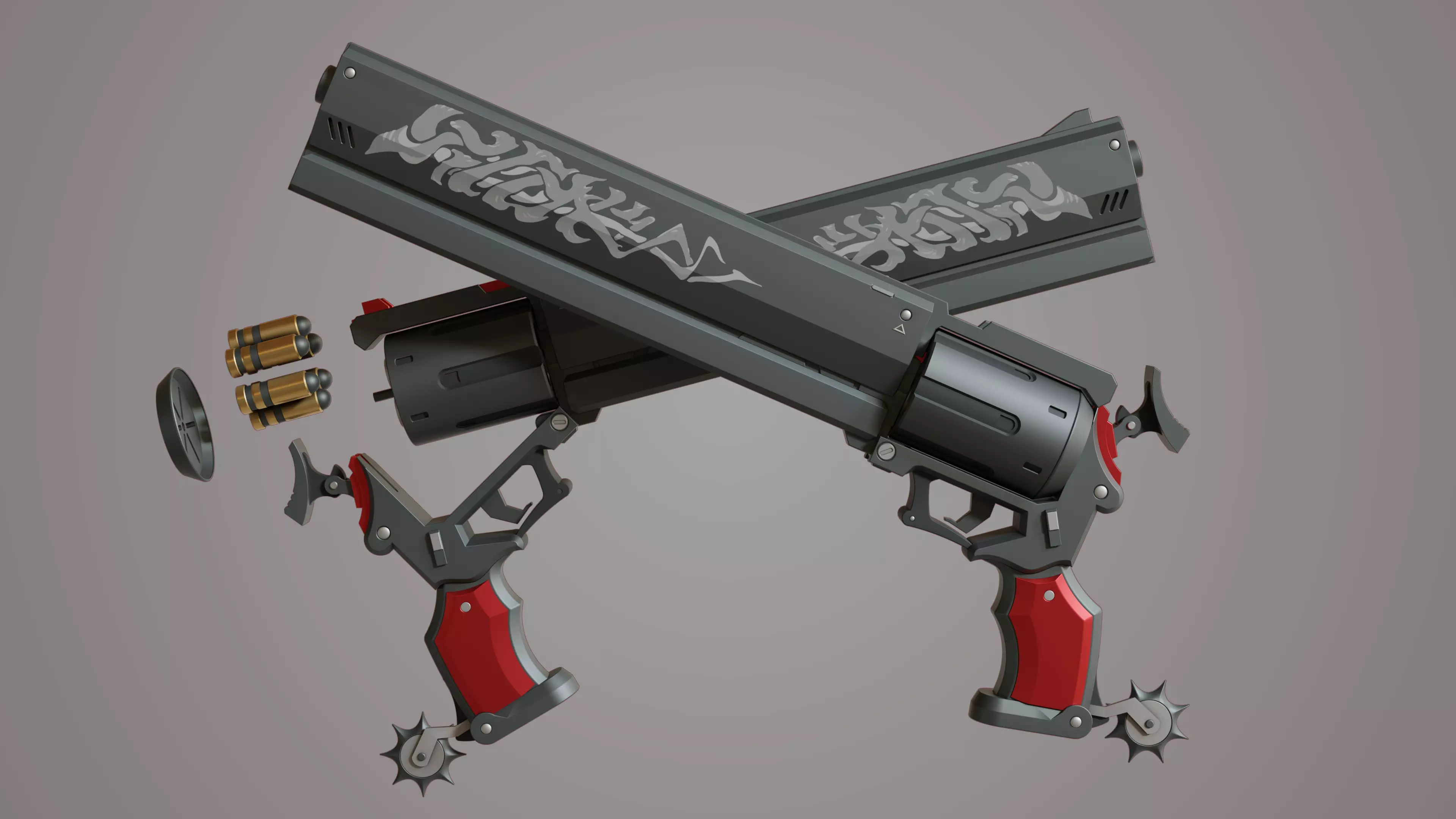 BILLY KID REVOLVERS - ZENLESS ZONE ZERO 3D print model_0