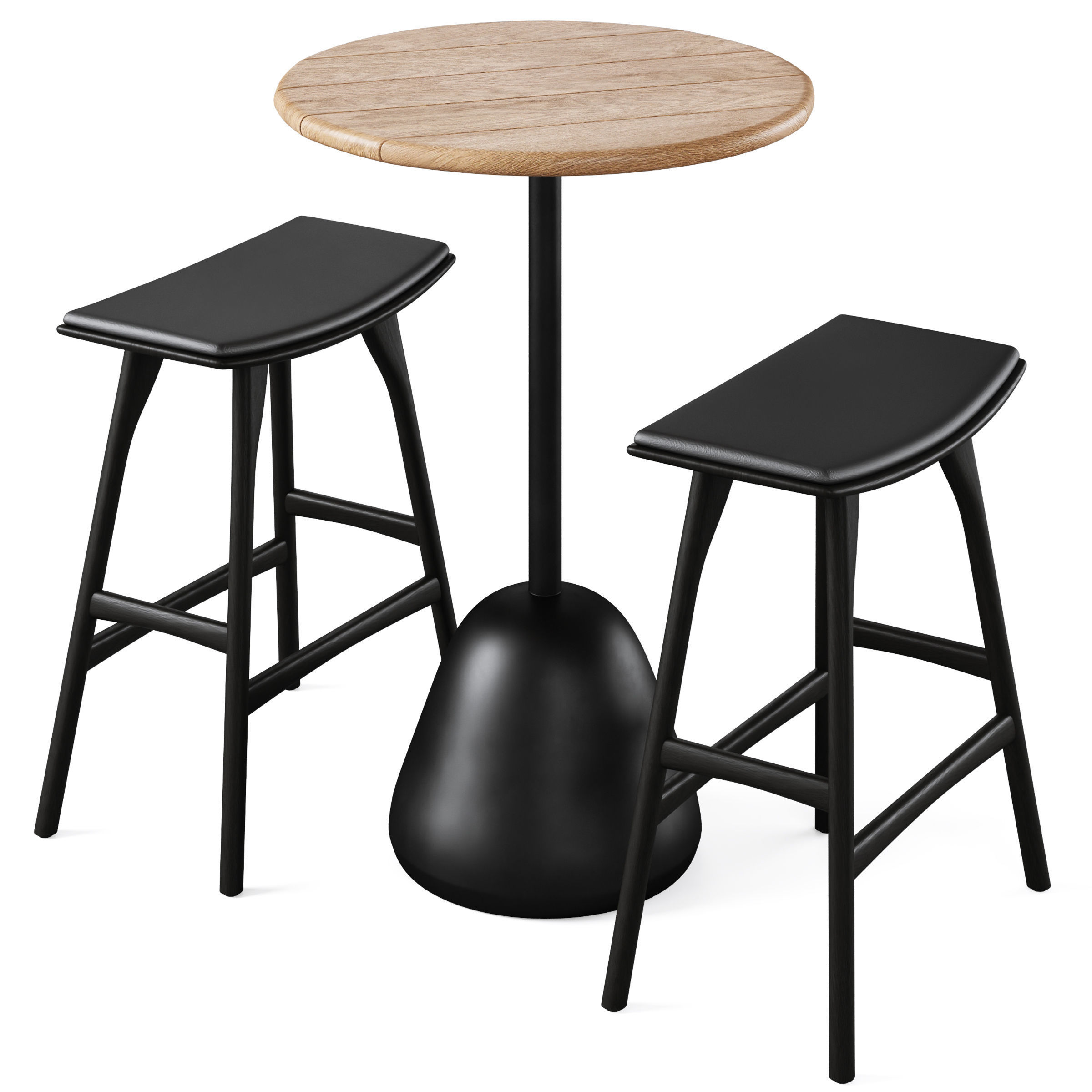 High bar table Saura and bar stool Osso 3D model_1