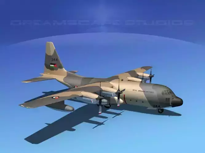 Lockheed C-130 Hercules Royal Jordanian  3D model