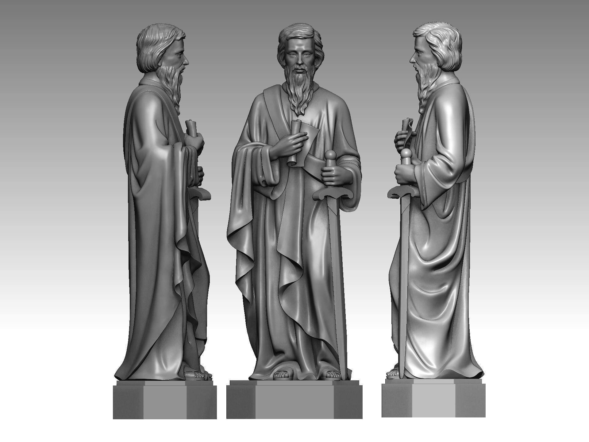 3D model of Saint Paul 3D print model_1