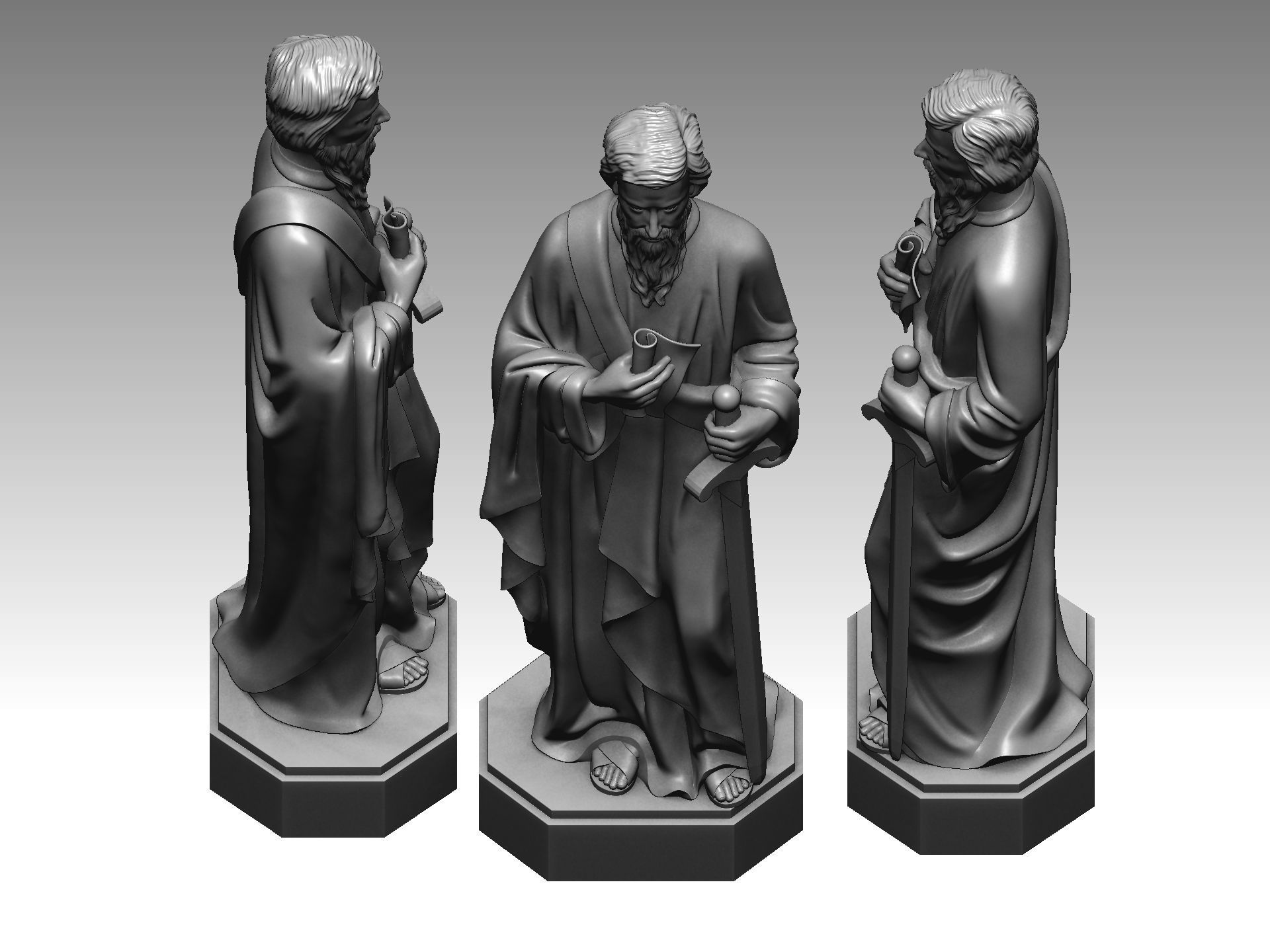 3D model of Saint Paul 3D print model_4