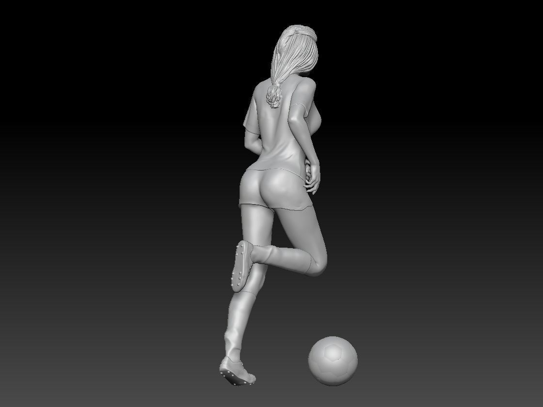 SOCCER GIRL 1 3D print model_3