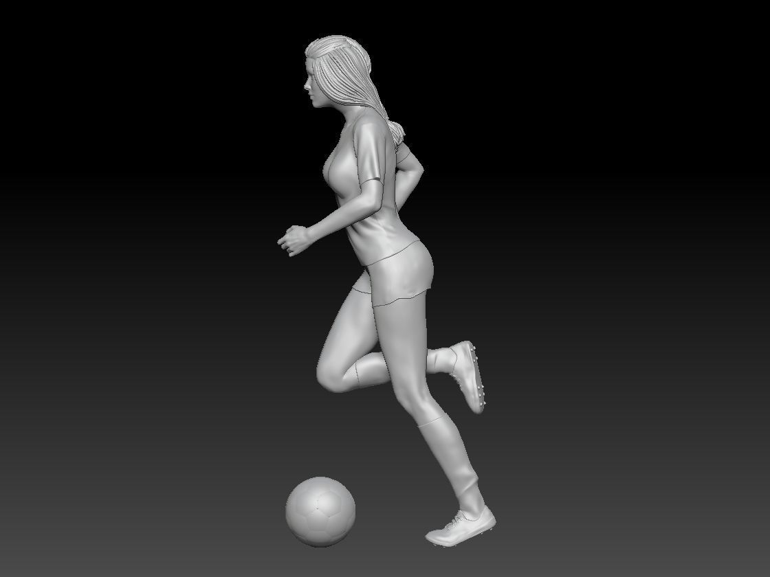 SOCCER GIRL 1 3D print model_2
