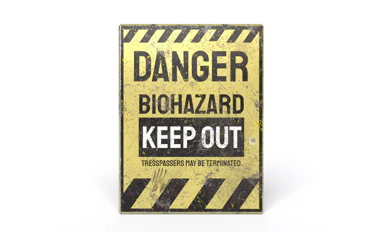 Biohazard Sign Free low-poly 3D model