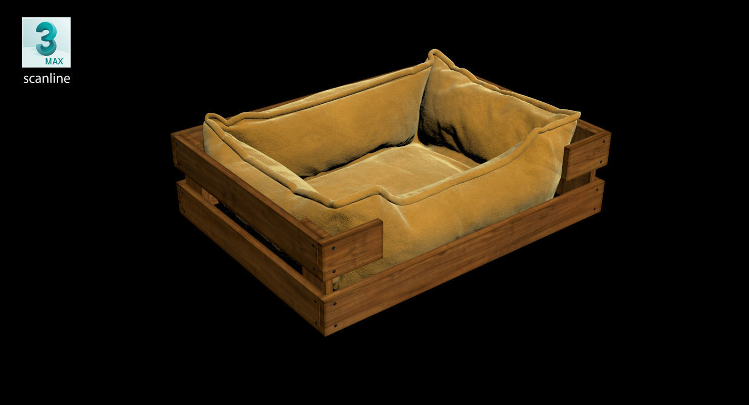 Pet Bed Caramel Velours Low-poly 3D model_23