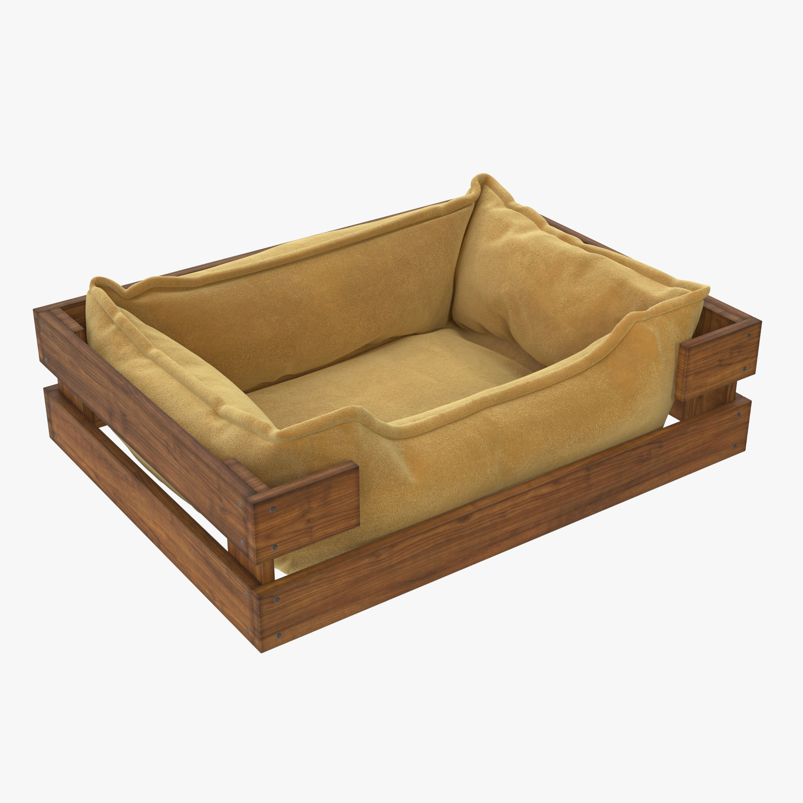Pet Bed Caramel Velours Low-poly 3D model_22