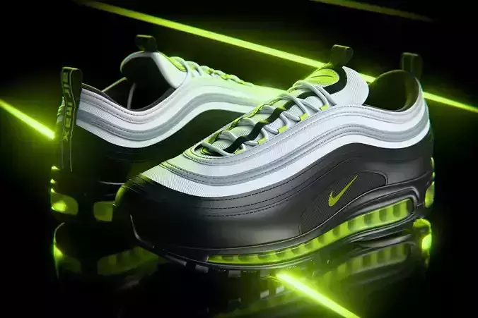 Nike Air Max 97- Neon - Shoe 3D model | CGTrader
