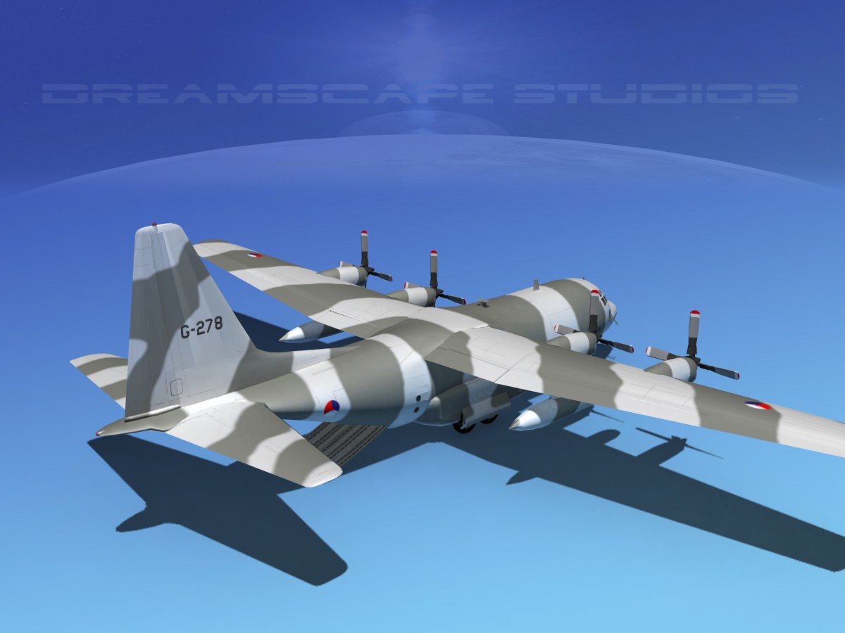 Lockheed C-130 Hercules Netherlands 3D model_8