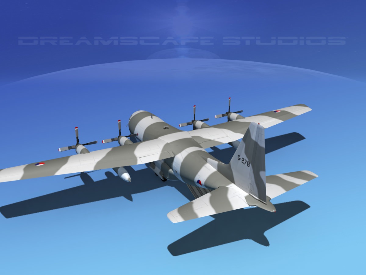Lockheed C-130 Hercules Netherlands 3D model_11