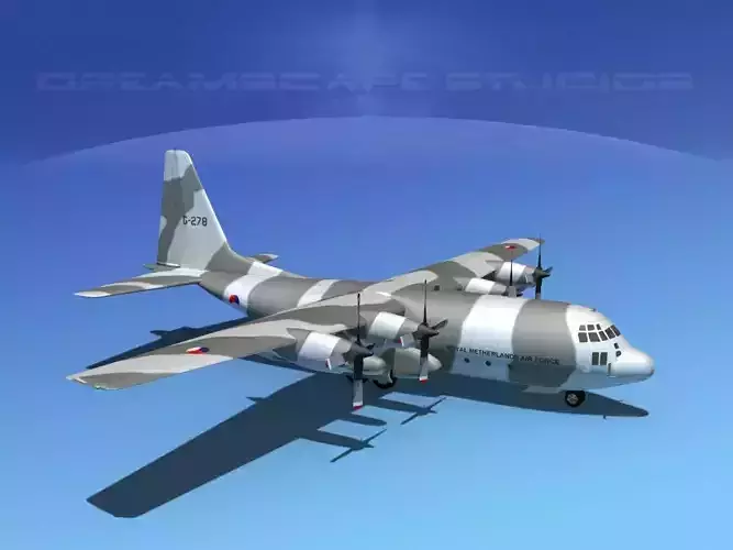 Lockheed C-130 Hercules  Netherlands 3D model